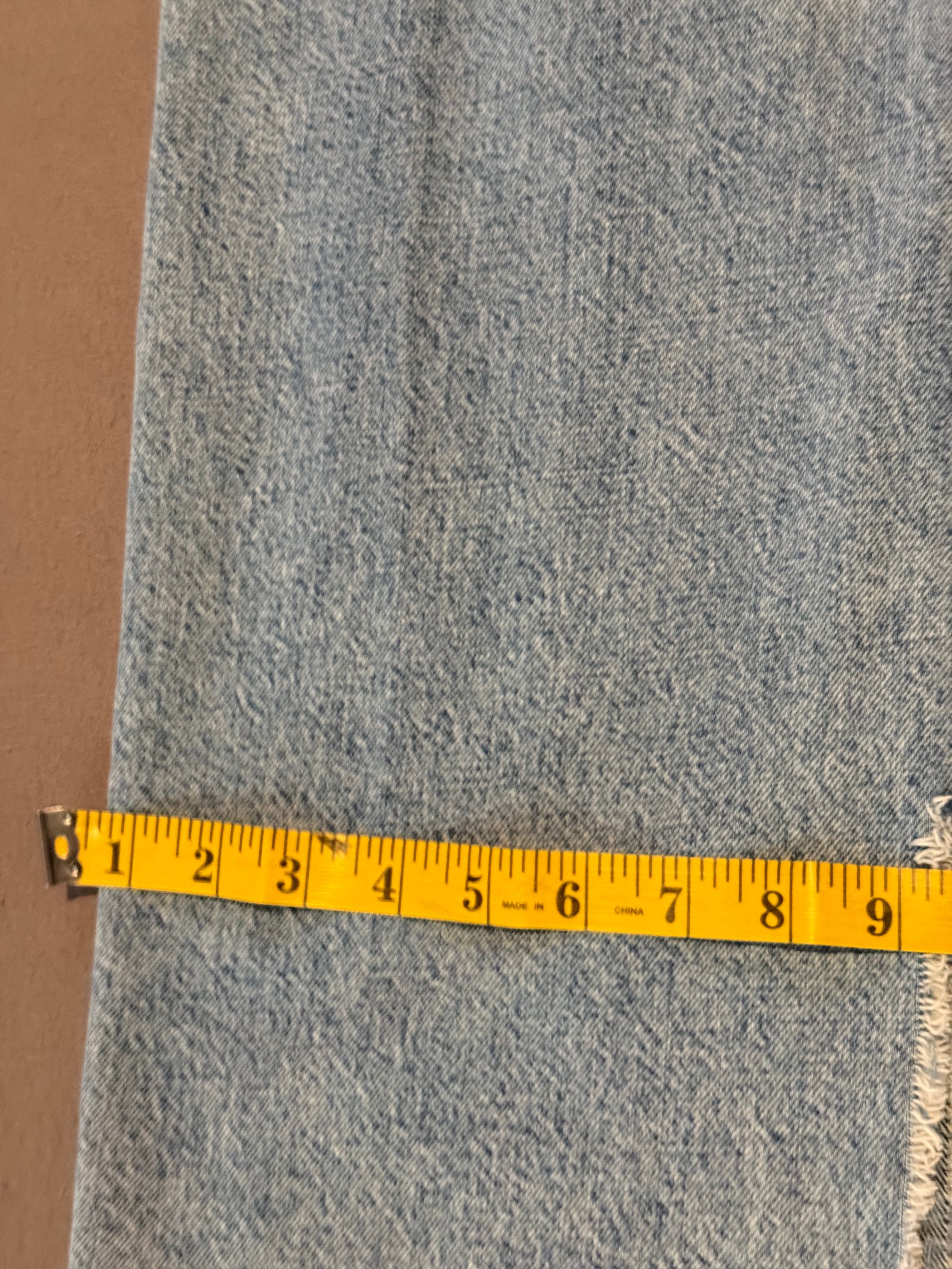 ZARA x Studio Nicholson Light Wash Wide Leg Jeans Size 4 / 26 Raw Slit Hem