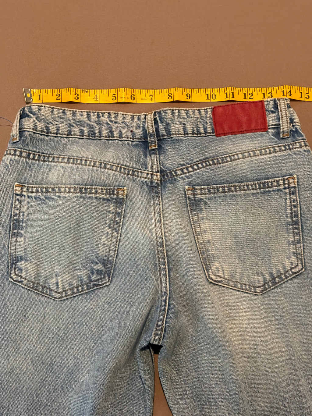 ZARA x Studio Nicholson Light Wash Wide Leg Jeans Size 4 / 26 Raw Slit Hem