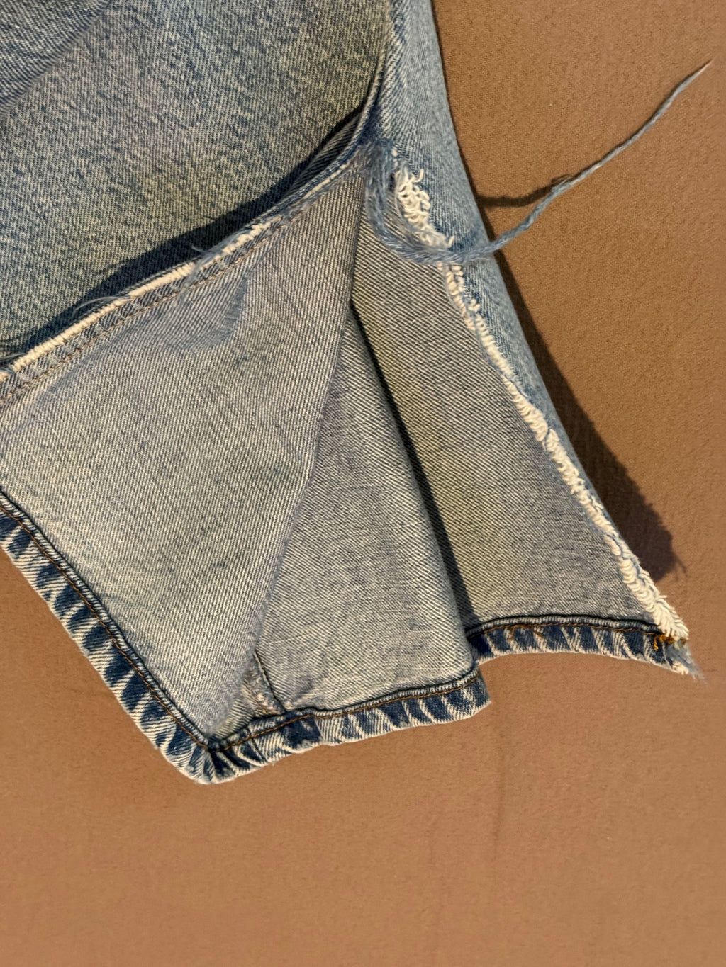ZARA x Studio Nicholson Light Wash Wide Leg Jeans Size 4 / 26 Raw Slit Hem
