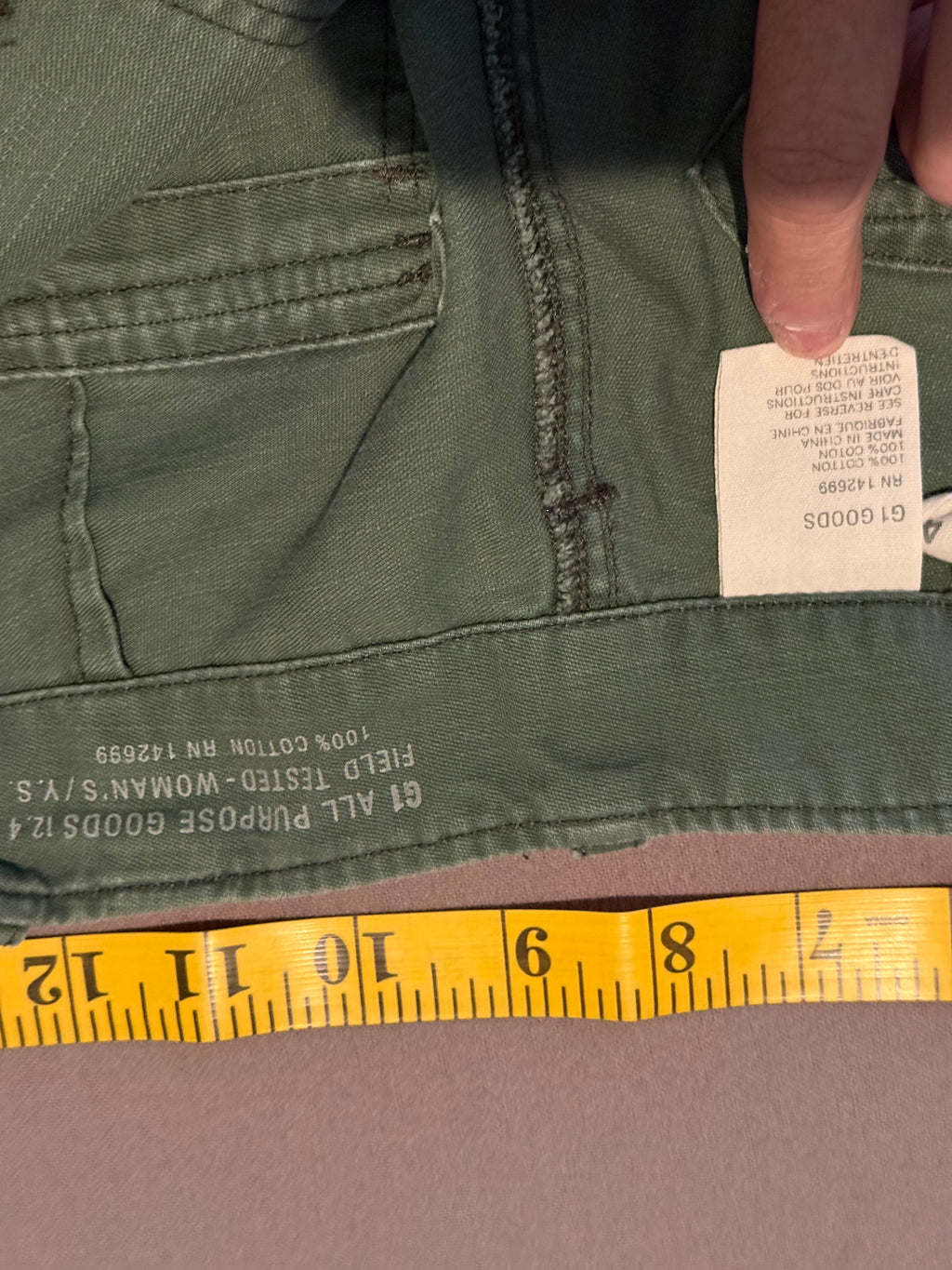 GI All Purpose Goods Olive Green Utility Pants – 100% Cotton Straight Leg