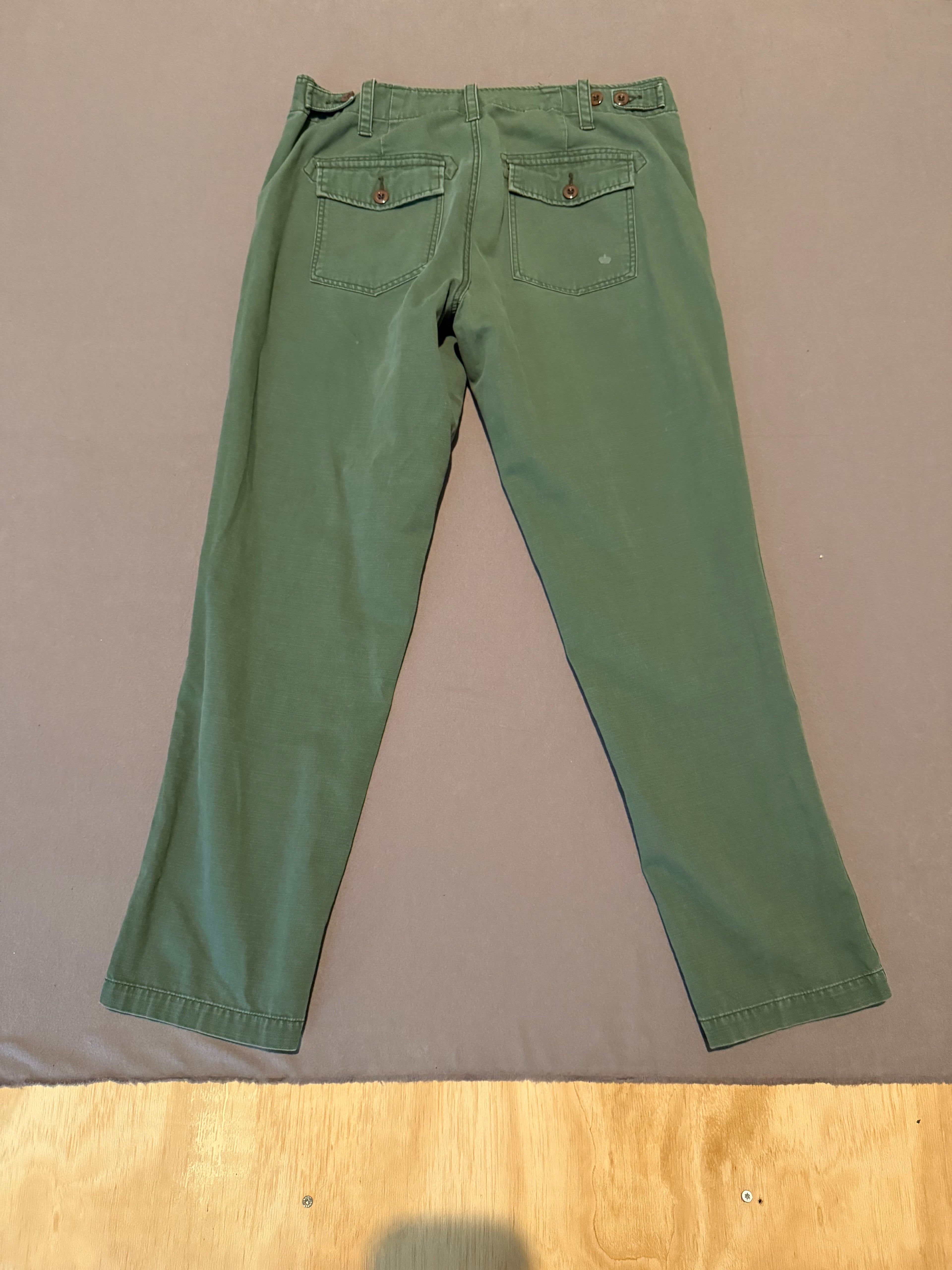 GI All Purpose Goods Olive Green Utility Pants – 100% Cotton Straight Leg