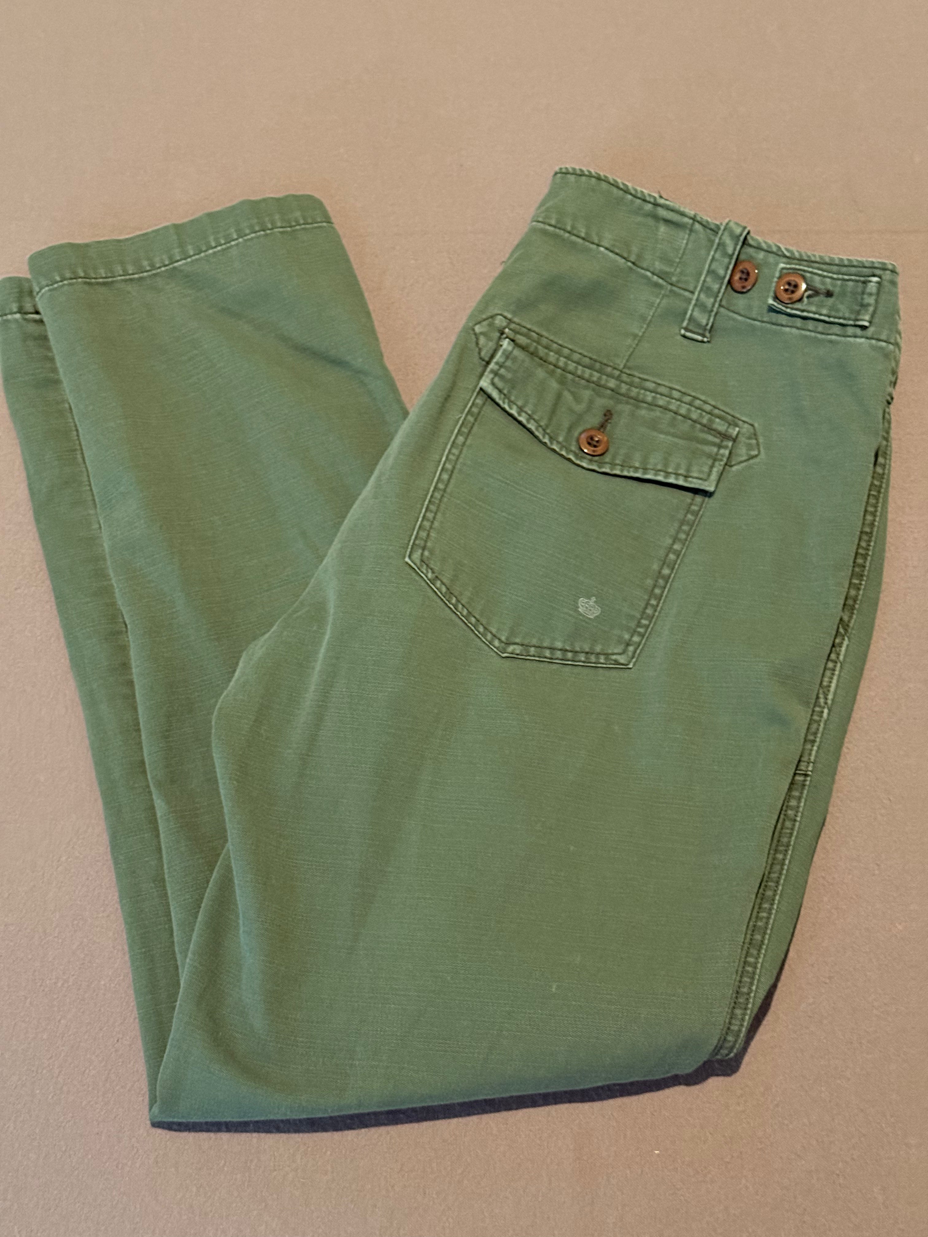 GI All Purpose Goods Olive Green Utility Pants – 100% Cotton Straight Leg