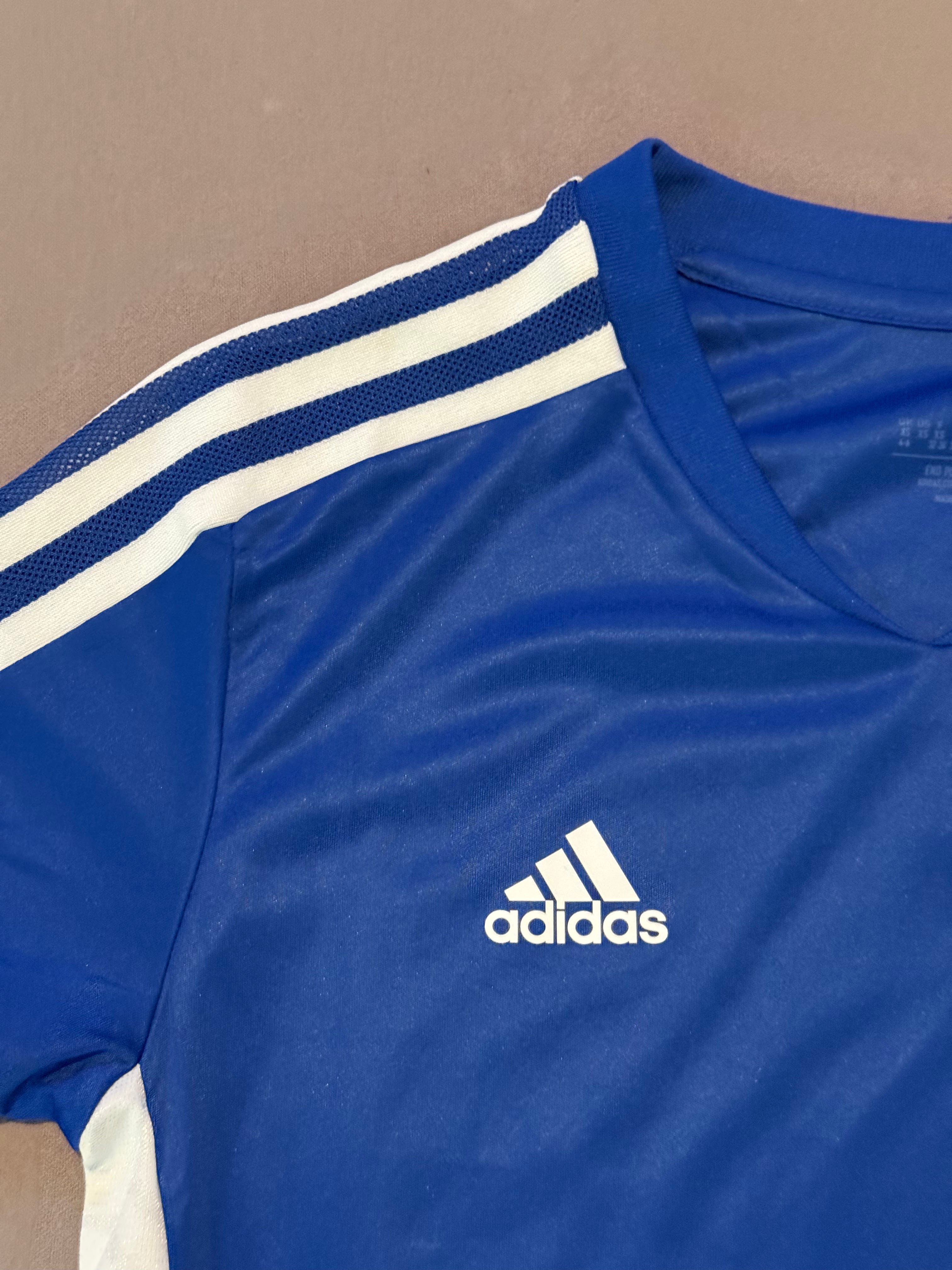 Adidas Aeroready Blue & White Soccer Jersey Top Women’s XS
