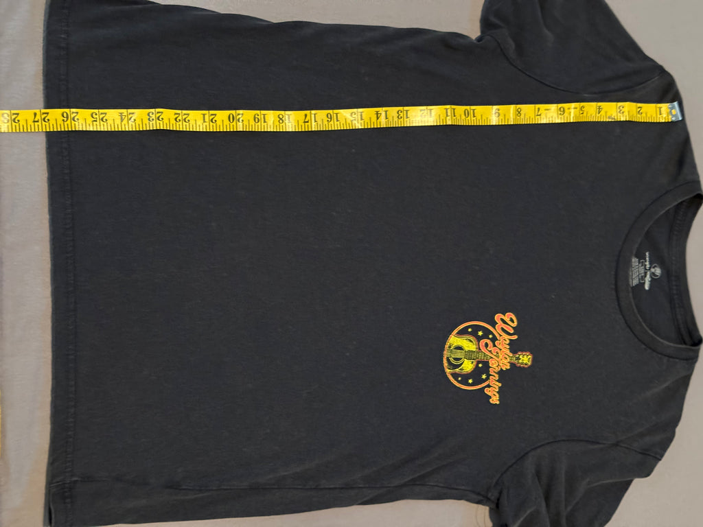 Wrangler x Fender Women’s Graphic Tee Black Western Eagle Guitar T-Shirt Size S