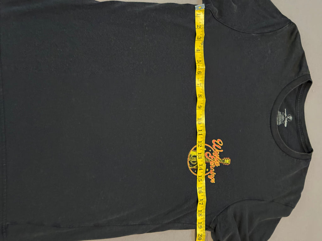 Wrangler x Fender Women’s Graphic Tee Black Western Eagle Guitar T-Shirt Size S