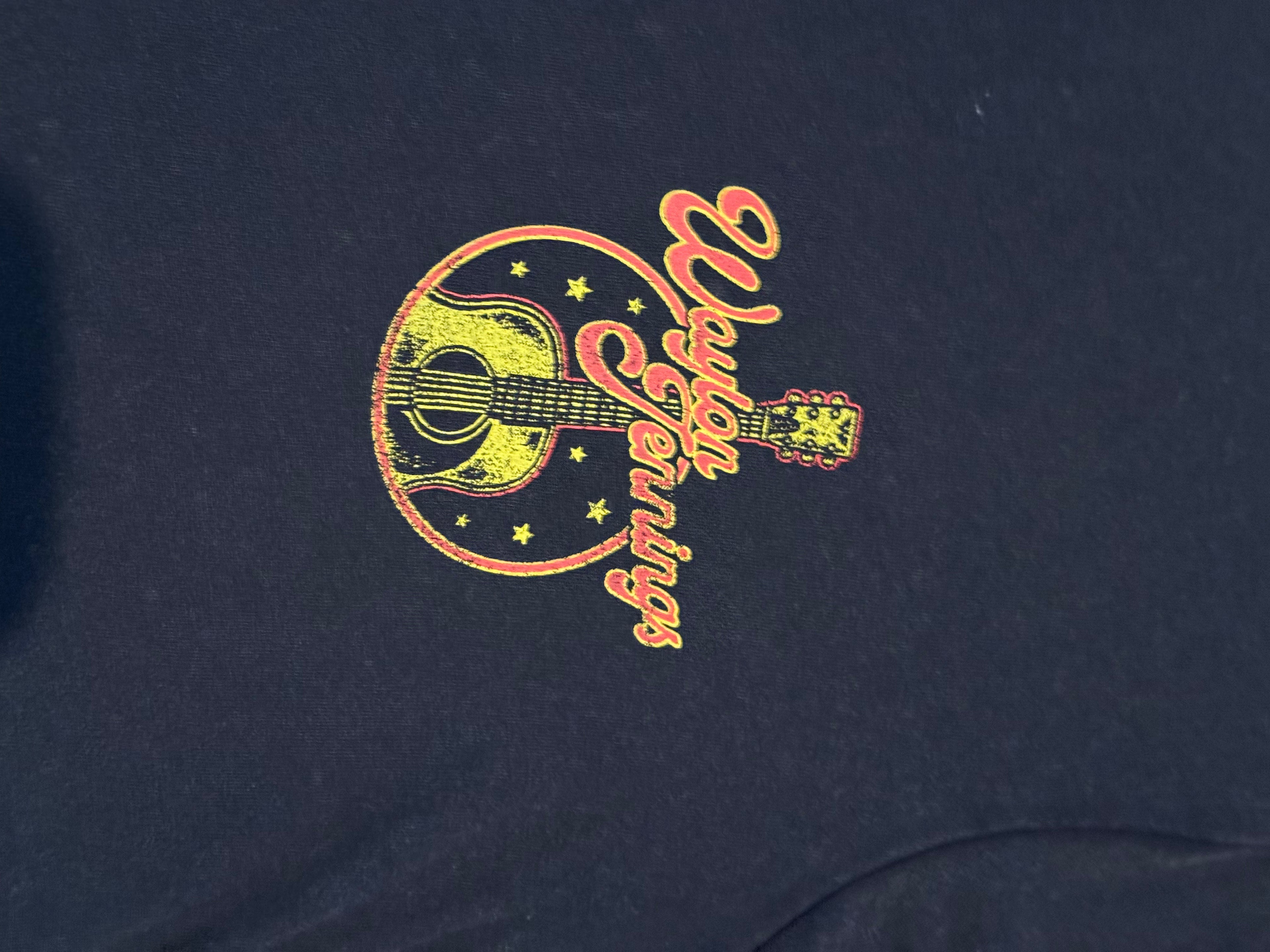 Wrangler x Fender Women’s Graphic Tee Black Western Eagle Guitar T-Shirt Size S