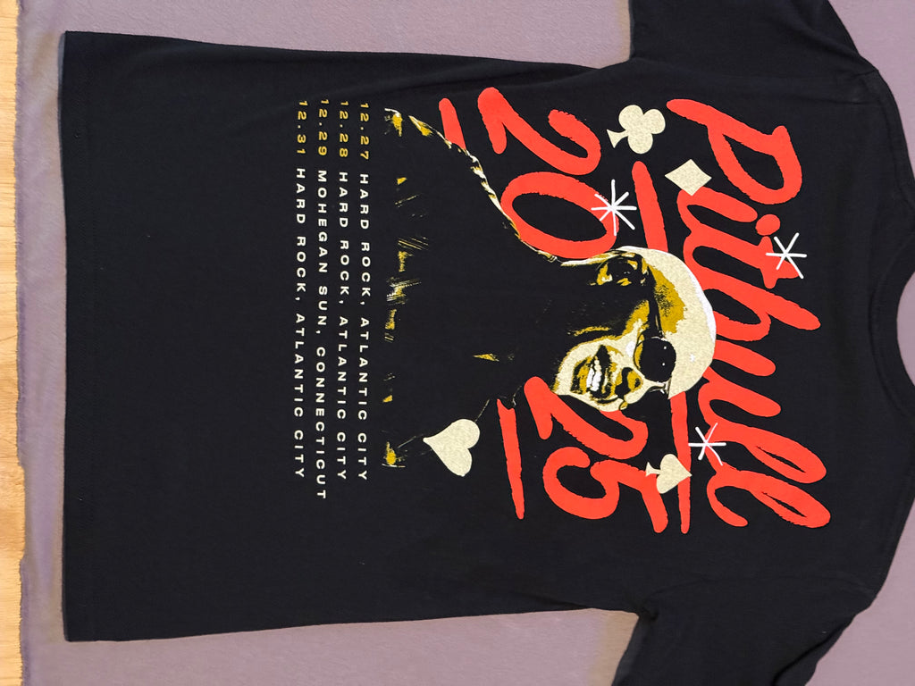 Pitbull Mr. Worldwide Black Graphic T-Shirt Size Small