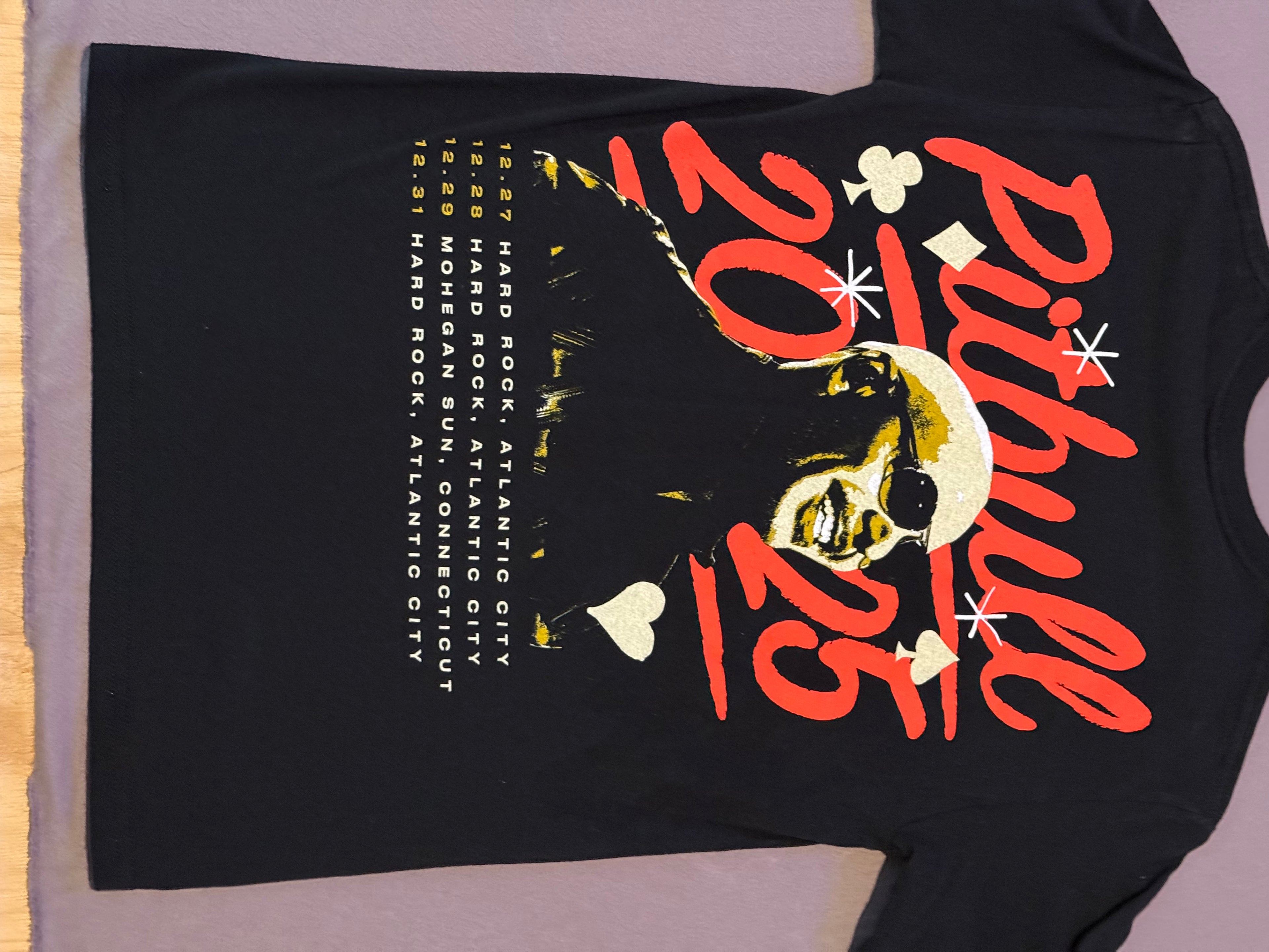 Pitbull Mr. Worldwide Black Graphic T-Shirt Size Small