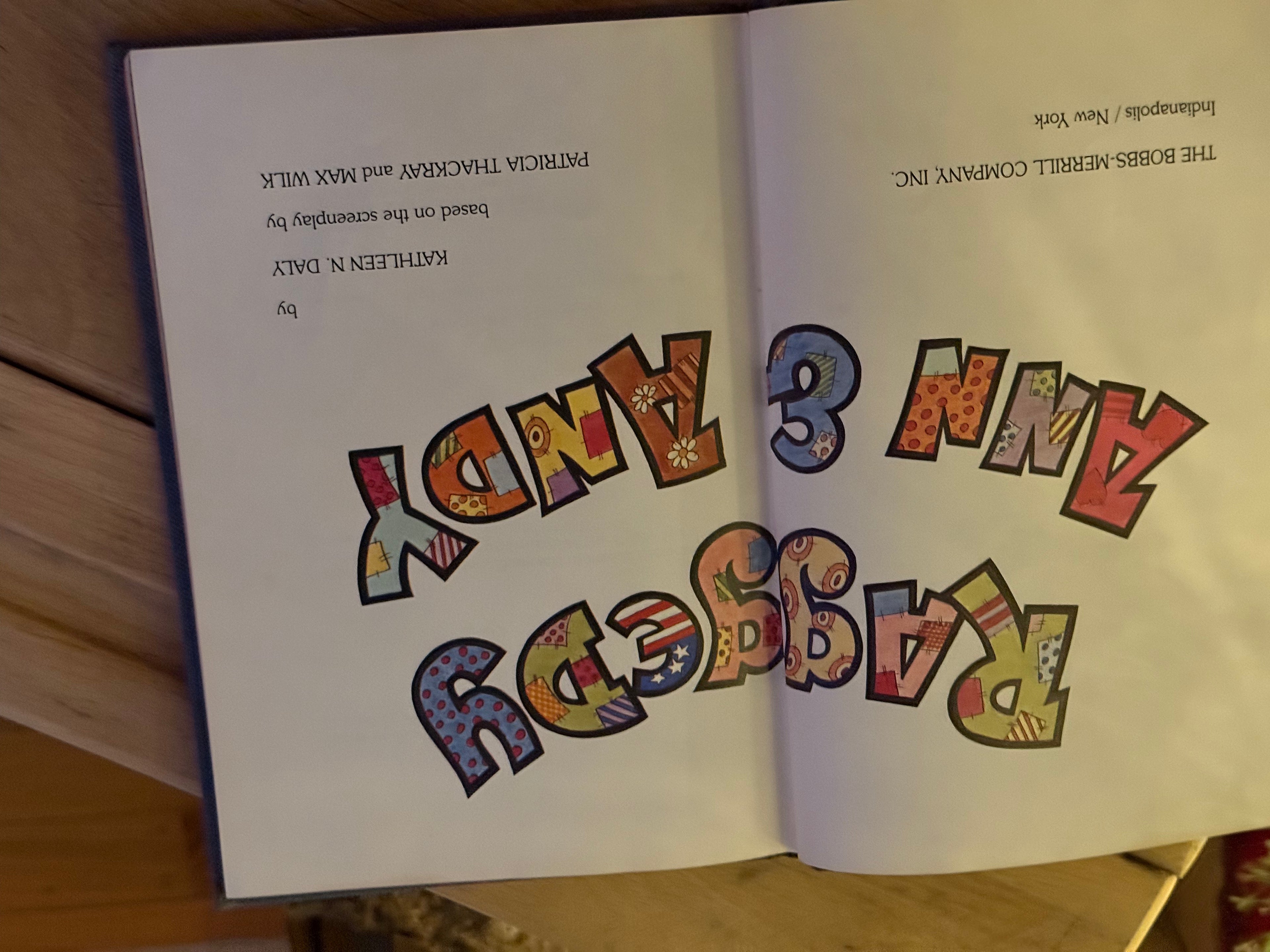 Vintage 1977 Raggedy Ann & Andy Hardcover Book – First Printing – Retro Children's Collectible